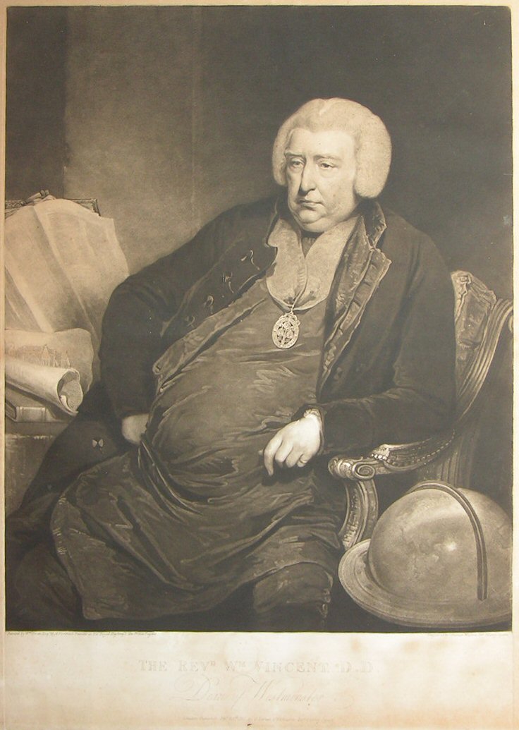 Mezzotint - The Rev. William Vincent D.D. Dean of Westminster - Turner